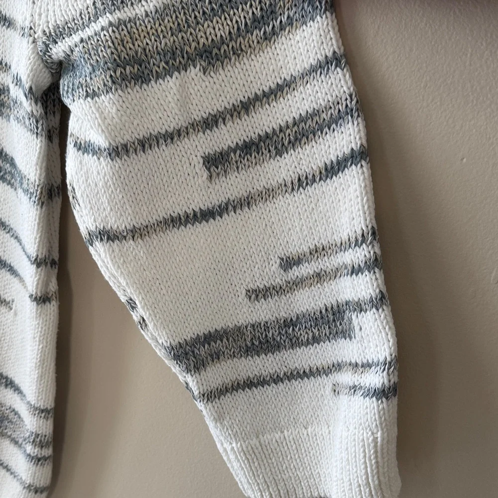 J. Jill Striped Women's Sweater - White and Gray - Picture 4 of 11
